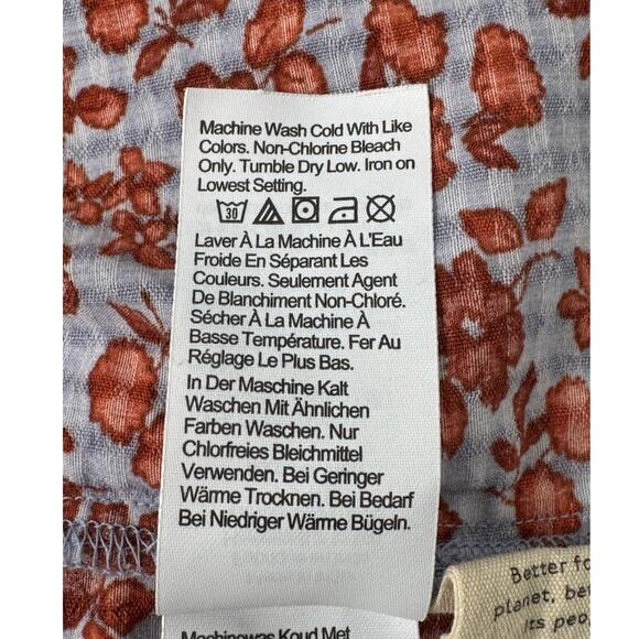 NWOT Madewell Button-Front Smocked Back Top in Piccola Floral Size 4 - Picture 8 of 10